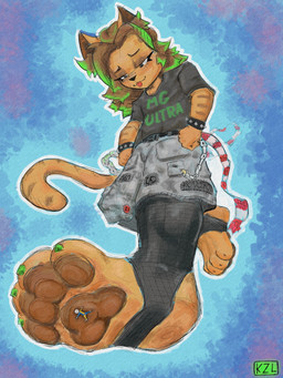 alternative_fashion ambiguous_gender anthro colored_nails duo extreme_size_difference feet foot_fetish foot_play highlights_(coloring) male male/ambiguous nails paws punk size_difference steppies stirrups stomping kazal.meow kazal_(kazal.meow) domestic_cat felid feline felis mammal 3:4 absurd_res hi_res