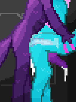 anthro bodily_fluids cum cum_in_ass cum_inside cum_leaking_from_ass cum_while_penetrated duo genital_fluids holding_partner leaning leaning_forward male male/male penetration sex sweat mynameisjeff1726262 rain_world videocult rivulet_(rain_world) spearmaster_(rain_world) slugcat digital_media_(artwork) hi_res pixel_(artwork)