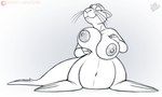 areola big_breasts breasts female flippers fur nipples nude simple_background smile solo drxii mammal mammal_taur marine marine_taur pinniped seal taur 2020 5:3 digital_media_(artwork)