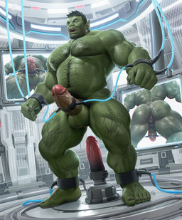 ankle_cuffs anus areola arm_hair back_muscles balls biceps black_claws black_hair black_nails black_toenails bodily_fluids body_hair butt_hair cable chest_hair claws colored_nails cuff_(restraint) cuffed_ankles cum dildo ear_piercing ear_ring electronics facial_hair feet finger_claws five_o'clock_shadow fucking_machine genital_fluids genitals green_areola green_balls green_body green_nipples green_skin hair hairy handcuffed handcuffs happy_trail laboratory leaking_cum leg_hair low-angle_view machine male metal_cuffs monitor musclegut muscular muscular_humanoid muscular_male muscular_thighs nails navel nipples not_furry pecs penis penis_cuff piercing rear_view restraints ring_piercing sex_toy solo submissive submissive_male toenails toes tusks vein veiny_muscles veiny_penis worm's-eye_view takahirosi humanoid orc 2022 hi_res