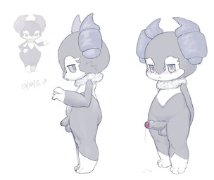 anthro biped black_body black_fur blush bodily_fluids erection foreskin fur genital_fluids genitals glans half-erect hands_behind_back horn humanoid_genitalia humanoid_penis leaking_precum looking_aside looking_at_viewer male multicolored_body multicolored_fur multiple_angles neck_tuft partially_retracted_foreskin penis plantigrade precum shortstack shortstack_male side_view simple_background solo text three-quarter_view tuft two_tone_body two_tone_fur unretracted_foreskin vein veiny_penis white_background white_body white_fur pokopokarea nintendo pokemon generation_8_pokemon indeedee pokemon_(species) 2025 digital_drawing_(artwork) digital_media_(artwork) reference_image species_name