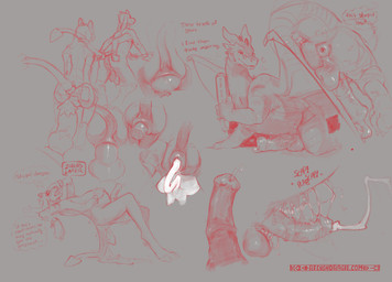 4_hands anal anal_penetration animal_genitalia animal_penis anthro anus balls bodily_fluids cuffed_wrists cum cum_inflated_belly cum_inflation cum_inside cum_leaking_from_ass dialogue duo ejaculation equine_genitalia equine_penis eyewear feral genital_fluids genitals glasses horn inflation knot knotted_penis male male/male multi_hand penetration penis precum puffy_anus text wings redishdragie mythology wings_of_fire multum bovid caprine demon dragon goat mammal mudwing_(wof) mythological_creature mythological_scalie scalie english_text hi_res