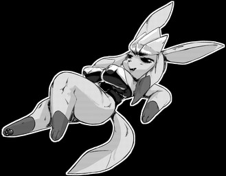 anthro anthrofied areola areola_outline big_areola big_breasts biped black_background bodysuit breasts butt clothing cute_fangs dipstick_tail fangs feet female female_anthro gloves_(marking) inverted_nipples leg_markings looking_at_viewer lying markings monotone_background nipple_outline nipples on_back open_mouth open_smile outline pawpads paws pokemorph seductive simple_background skinsuit smile socks_(marking) soles solo tail tail_markings teeth tight_clothing tongue actionbastardvirginblstr nintendo pokemon eeveelution generation_4_pokemon glaceon pokemon_(species) digital_media_(artwork) greyscale monochrome shaded