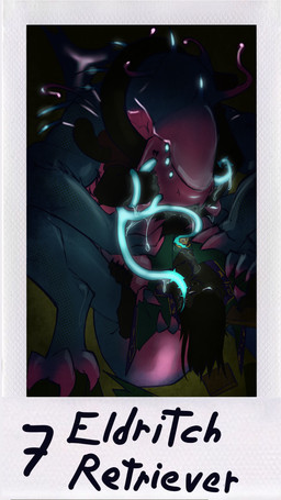barbed_tongue black_body dorsal_ridge eyewear forked_tongue glasses glowing glowing_eyes glowing_tongue hair long_hair long_tongue multi_eye prehensile_tongue spikes spikes_(anatomy) tongue upside_down yarem4 cthulhu_mythos h._p._lovecraft domestic_cat felid feline felis hound_of_tindalos mammal monster 9:16 hi_res