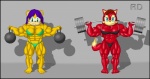 abs absurd_res biceps bodybuilder breasts canine couple female fiona_fox fox hi_res looking_at_viewer mammal mina_mongoose mongoose muscles muscular_female navel raydan77 sega smile sonic_(series) weights
Rating: Questionable
Score: -1
User: Munkelzahn
Date: April 23, 2013