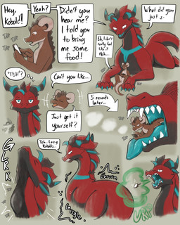 burp_cloud burping burping_up_object cellphone digestion digestion_implied electronics extreme_size_difference feral feral_pred larger_feral larger_pred neck_bulge oral_vore phone size_difference smartphone steamy_breath tail tapering_tail text vore voretober2025 arkailart mythology voretober voretober_2025 dragon kobold mythological_creature mythological_scalie scalie 4:5 absurd_res comic english_text hi_res