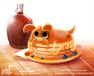 ambiguous_gender black_eyes blueberry_(fruit) butter dairy_products feral food fruit humor jug napkin pancake plant plate pun raspberry simple_background solo syrup tablecloth visual_pun white_background piper_thibodeau canid canine canis domestic_dog food_creature mammal 2017 digital_media_(artwork) digital_painting_(artwork) painting_(artwork)