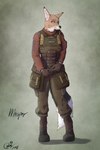 anthro boots clothing equipment female fingers footwear gloves handwear neck_scar scar shoes simple_background solo standing sweater tail text topwear vest blokfort whisper_(gabrielofcreosha) canid canine canis jackal mammal 2018 hi_res