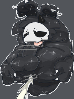 anthro autofellatio backsack balls biped black_balls black_body black_butt black_fur black_pawpads black_penis black_perineum black_sclera bodily_fluids bone bone_mask butt censor_bar censored_anus censored_genitalia censored_penis cum cum_from_ass cum_in_ass cum_inside cum_stream eye_roll fellatio flexible fluffy fluffy_tail fur genital_fluids genitals grey_background humanoid_genitalia humanoid_penis ineffective_censorship legs_behind_head legs_up looking_pleasured male male_anthro mask masturbation nude_anthro nude_male oral oral_masturbation outline pawpads penile penile_masturbation penis penis_in_mouth penis_in_own_mouth perineum pupils saliva saliva_on_own_penis saliva_on_penis saliva_on_tongue saliva_string sex simple_background skull skull_mask snout solo spread_butt spreading tail three-quarter_view tongue tongue_out tongue_out_fellatio white_outline white_pupils iyy changed_(video_game) puro_(changed) canid canine latex_creature mammal 2026 censored digital_drawing_(artwork) digital_media_(artwork) english_description full-length_portrait hi_res portrait