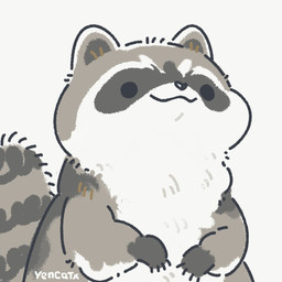 black_eyes black_nose chibi daww dot_eyes feral grey_body short_snout simple_background simple_eyes snout solo white_background white_body yencatx mammal procyonid raccoon 1:1 2021