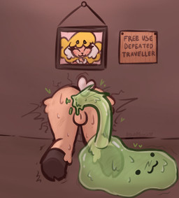 anal anal_penetration anthro backsack balls bodily_fluids duo femboy forced game_over gameplay_mechanics genitals hooves male male_penetrated penetration photo picture_on_wall rape sex slime stuck sweat tentacle_in_ass tentacle_penetration tentacle_rape tentacle_sex tentacles through_wall bean0tastic bovid caprine goo_creature mammal sheep hi_res