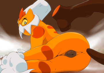 abstract_background animal_genitalia animal_vulva anus butt canine_genitalia canine_vulva female female_feral feral genitals legs_together long_tail looking_at_viewer looking_back lying on_side orange_spots presenting presenting_anus presenting_hindquarters presenting_vulva rear_view solo spots tail vulva yellow_sclera beautyfromabove nintendo pokemon felid feline generation_5_pokemon landorus landorus_(therian_form) legendary_pokemon mammal pokemon_(species) 2023 hi_res