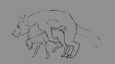 ambiguous_gender ambiguous_penetration doggystyle duo feral forced from_behind_position genitals knot knotted_penis larger_feral larger_male male male/ambiguous male_feral mating_grip mounting penetration penis predator/prey predator_penetrating predator_penetrating_prey raised_leg rape sex size_difference smaller_feral young sctick alekos_(sctick) canid canine canis deer mammal wolf animated clip_studio_paint_(artwork) digital_media_(artwork) hi_res sketch