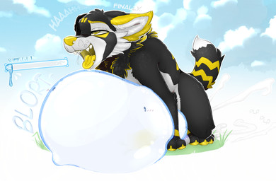 ambiguous_gender ambiguous_penetrated balls bodily_fluids claws cum cum_drip cum_in_goo cum_inflation cum_inside dermal_penetration dialogue dripping drooling duo ejaculation excessive_cum excessive_genital_fluids feet feral fur gameplay_mechanics genital_fluids genitals gui hair half-closed_eyes health_bar inflation interspecies looking_pleasured male male/ambiguous male_feral male_penetrating male_penetrating_ambiguous narrowed_eyes nude open_mouth orgasm_face pawpads paws penetration penile penile_penetration penis_in_slime saliva sex simple_background slime slime_sex smile tail teeth text toe_claws toes tongue tongue_out translucent translucent_body yellow_eyes backsash anubis_(backsash) canid canine canis goo_creature mammal slime_(blob) wolf 2025 digital_media_(artwork) english_text