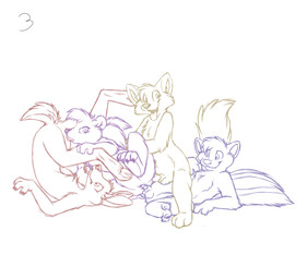 all_three_filled anal anal_penetration animal_genitalia animal_penis anthro anus balls balls_on_face canine_genitalia canine_penis cute_fangs double_penetration erection fangs fellatio female fingers foursome from_behind_position gangbang genitals group group_sex hooved_fingers hooves knot leg_grab looking_back lying male male/female male_penetrating nude on_back one_leg_up oral oral_penetration penetration penile penis pigtails plantigrade raised_leg sex sheath shoulder_stand standing straddling teeth triple_penetration upside_down upside_down_fellatio vaginal vaginal_penetration young young_anthro mizzyam marie_flumtunn scotty_kat bear canid canine canis deer mammal mephitid skunk wolf character_request colored_line_art hi_res line_art restricted_palette