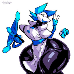 3_fingers anthro big_breasts big_butt biped breasts butt clothed clothing female fingers holding_object holding_weapon huge_breasts huge_butt huge_hips huge_thighs hyper hyper_butt hyper_hips hyper_thighs machine simple_background smile solo thick_thighs weapon wide_hips rohan_furries deltarune undertale_(series) tasque_manager darkner felid feline mammal robot 1:1 2023 absurd_res digital_media_(artwork) hi_res
