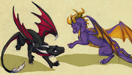 3_fingers 3_toes 6_horns back_spikes black_body blade blue_eyes countershading dewclaw digitigrade duo facial_markings fantasy feet female female_feral feral fingers forehead_markings head_markings horn horn_sheath long_neck long_snout long_tail male male_feral markings multi_horn multicolored_body neck_spikes no_pupils purple_body purple_eyes purple_scales quadruped red_body red_countershading red_wings scales snout spiked_tail spikes spikes_(anatomy) tail tail_blade tapering_tail toes two_tone_body ventral_scales weapon_tail wing_blade wings yellow_body yellow_countershading yellow_wings krysiilys activision european_mythology mythology spyro_the_dragon cynder spyro dragon mythological_creature mythological_scalie scalie western_dragon 2016 colored_sketch english_description signature sketch