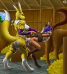 ! anal anal_penetration anthro anus areola balls barn bdsm black_nose bondage bound breasts canine chest_tuft cum cum_in_ass cum_inside dickgirl digimon elbow_gloves equine erection forced fox fur gay gloves hair hi_res horse hybrid intersex libra11 male male_on_dickgirl mammal muzzle_fuck nipples oral penetration penis purple_hair renamon rimming short_hair standing tuft wings yellow_fur
Rating: Explicit
Score: 3
User: Finchmaster
Date: April 23, 2014