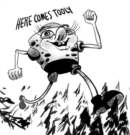 ambiguous_gender anthro biped buckteeth clothed clothed_anthro clothing deforestation eyelashes footwear macro open_mouth open_smile plant shoes smile socks solo teeth text tree walking what pentecost nickelodeon spengbab spongebob_squarepants spongebob_squarepants_(character) tooly aquatic sea_sponge 2014 character_name digital_drawing_(artwork) digital_media_(artwork) english_text greyscale monochrome