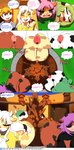 all_fours anal_prolapse anthro big_breasts big_butt bovid bovine breasts butt cattle comic conker conker's_bad_fur_day daisy_(conker's_bad_fur_day) dialogue eyes_closed feces female group hi_res male male/female mammal marta_(conker's_bad_fur_day) olive_(conker's_bad_fur_day) prolapse prolapse_from_shitting rareware rodent scatplay sciurid text tree_squirrel url zaviel