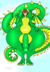 bashful big_butt big_tail butt claws feet genitals horn huge_butt huge_hips huge_tail hyper hyper_butt hyper_hips hyper_tail male penile_spines penis shy tail thick_thighs toes wide_hips wings mythology dragon human hybrid mammal mythological_creature mythological_scalie scalie hi_res