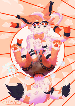 diaper feces feral male soiled soiling solo unclean_diaper used_diaper using_diaper hikoarts nintendo pokemon hiko_sylveon canid canine eeveelution fox generation_6_pokemon mammal pokemon_(species) sylveon absurd_res hi_res
