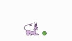 ambiguous_gender ball cheek_tuft facial_tuft feral fur jumping lying motion_lines open_mouth pink_body pink_fur playing purple_sclera simple_background sitting solo tuft white_background white_eyes tinygaypirate nintendo pokemon eeveelution espeon generation_2_pokemon pokemon_(species) animated frame_by_frame short_playtime