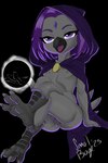 anthro claws clothed clothing crossed_legs crown feathers feet female foot_fetish foot_focus genitals grey_body hair headgear hoodie looking_at_another looking_pleasured low-angle_view male open_mouth partially_clothed purple_eyes purple_hair soles solo tail tail_feathers talons toe_claws toes topwear vulva wrinkled_feet wrinkles young young_female smol_boye cartoon_network dc_comics teen_titans teen_titans_(television_series) avian bird corvid corvus_(genus) crow oscine passerine raven 2:3 absurd_res hi_res