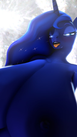 anthro anthrofied areola big_breasts blue_eyes blue_hair breasts female hair horn huge_breasts hyper hyper_breasts lipstick makeup moon nipples solo tongue tongue_out lunar57 friendship_is_magic hasbro my_little_pony mythology princess_luna_(mlp) equid equine mammal mythological_creature mythological_equine unicorn 2018 3d_(artwork) 9:16 digital_media_(artwork) hi_res source_filmmaker_(artwork)