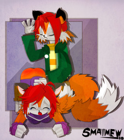 angry anthro bodily_fluids bottomwear bottomwear_down butt butt_slap clothed clothing corporal_punishment crying discipline duo female hair male panties panties_down pants pants_down partially_clothed punishment red_hair reddened_butt slap spank_marks spanked_butt spanking tears underwear underwear_down smallmew canid canine fox mammal