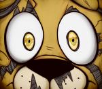 animatronic badge close-up five_nights_at_freddy's five_nights_at_freddy's_3 lagomorph leporid machine male mammal rabbit reflection robot scottgames solo springtrap_(fnaf) toy-bonnie