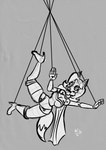 clothing footwear high_heels puppet shoes string superhero widdlywham canid canine fox mammal aurora_(disambiguation) absurd_res black_and_white hi_res monochrome sketch