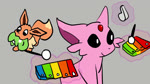 >_< ambiguous_gender brown_body brown_fur dipstick_tail duo electronics eyes_closed feral fluffy forehead_gem fur gem looking_at_object looking_at_viewer markings music musical_instrument percussion_instrument pink_body pink_fur playing_music quadruped radio simple_background squeaking squeaky_toy standing synced_to_music tail tail_markings telekinesis toy whistle_(object) xylophone stubbypubby nintendo pokemon eevee eeveelution espeon generation_1_pokemon generation_2_pokemon pokemon_(species) animated sound webm