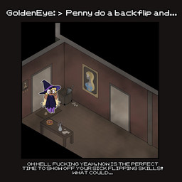 animated_webp anthro backflip clothing eyewear female glasses hat haunted_house headgear headwear holidays humor solo text wearing_glasses witch_costume witch_hat corruptedcryptid cool_s halloween nintendo pokemon penny_(corruptedcryptid) generation_4_pokemon lopunny pokemon_(species) 1:1 animated english_text hi_res trans_(lore) trans_woman_(lore)