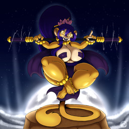 5_fingers biped blue_hair breasts clothing feet female fingers hair humanoid_feet long_hair looking_at_viewer plantigrade solo tail conditional_dnp suirano dianmu_(suirano) haplorhine mammal monkey primate 1:1 2023 2024 digital_media_(artwork) hi_res