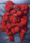 3_toes 4_arms 4_eyes 4_fingers abs balls bed biceps big_balls big_muscles big_nipples big_penis bodily_fluids erection fangs feet fingers furniture genital_fluids genitals humanoid_genitalia humanoid_penis lying male masturbation multi_arm multi_eye multi_limb muscular muscular_male nipples not_furry nude on_back orange_eyes pecs penis red_body red_skin solo sweat teeth toes grisser ben_10 cartoon_network four_arms_(ben_10) alien alien_humanoid animal_humanoid humanoid mammal mammal_humanoid tetramand colored digital_media_(artwork) hi_res