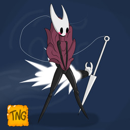 anthro barely_visible_genitalia barely_visible_vulva bottomwear cloak clothed clothing clothing_lift dress embarrassed female gameplay_mechanics genitals no_underwear skirt skirt_lift solo_focus upset upskirt vulva wind wind_lift the_nameless_guy hollow_knight_(franchise) team_cherry the_seven_year_itch hornet_(hollow_knight) the_knight_(hollow_knight) arthropod insect vessel_(species) 1:1 hi_res