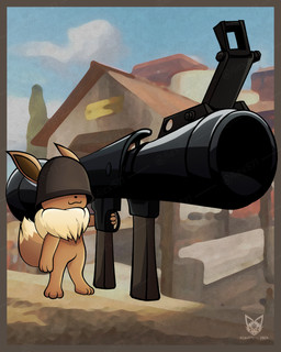2fort 3_fingers 3_toes :3 ambiguous_gender anthro anthrofied armor biped brown_body brown_fur chest_tuft clothing detailed_background dipstick_tail ears_up feet fingers fluffy fluffy_chest fluffy_tail fur gun headgear headgear_only headwear helmet helmet_only holding_gun holding_object holding_ranged_weapon holding_weapon humor markings multicolored_body multicolored_fur oversized_clothing oversized_headwear ranged_weapon rocket_launcher semi-anthro solo standing tail tail_markings tan_body tan_fur toes tuft two_tone_body two_tone_fur weapon aiex571 nintendo pokemon team_fortress_2 valve soldier_(team_fortress_2) eevee generation_1_pokemon pokemon_(species) 2024 4:5 absurd_res colored digital_drawing_(artwork) digital_media_(artwork) full-length_portrait hi_res portrait signature watermark