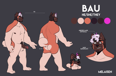 5_fingers anthro barefoot black_nose bottomwear brown_body brown_face brown_fur brown_hair brown_nipples brown_penis butt chart chibi clothing color_swatch countershading feet fingers fur genitals glans grey_background hair height_chart hindpaw humanoid_genitalia humanoid_hands humanoid_penis male male_anthro multicolored_body multicolored_fur multicolored_hair nipples nude_anthro nude_male orange_body orange_fur orange_tail pants paws penis pink_hair red_glans simple_background smile solo stated_pronouns tail tan_body tan_butt tan_countershading tan_feet tan_tail teeth text two_tone_hair two_tone_tail melaisen bau_(melaisen) akita american_akita canid canine canis domestic_dog mammal spitz 2022 absurd_res artist_name bust_portrait character_name digital_drawing_(artwork) digital_media_(artwork) full-length_portrait hi_res model_sheet portrait nonbinary_(lore)