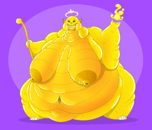 areola barefoot belly big_areola big_belly big_breasts big_nipples black_eyes breasts claws deep_navel fat_neck feet female fingers gold_body holding_object huge_belly huge_breasts huge_nipples hyper hyper_belly hyper_breasts lips looking_at_viewer magic magic_user morbidly_obese morbidly_obese_female multiple_chins navel nipples not_furry nude nude_female obese obese_female overweight overweight_female pointy_ears sharp_teeth simple_background smile smiling_at_viewer solo staff standing teeth thick_lips thick_thighs toes wide_hips debella mythology humanoid monster monstrous_humanoid mythological_creature ogre 2021 absurd_res digital_media_(artwork) hi_res