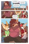 anthro blep dialogue duo ear_piercing facial_piercing female furniture group male nose_piercing piercing size_difference slightly_chubby slightly_chubby_female sofa speech_bubble text tongue tongue_out pupspace abz ash_(abz) miko_(abz) zee_(abz) bassariscus canid canine canis fennec_fox fox mammal procyonid ring-tailed_cat true_fox wolf 2020 cel_shading comic digital_drawing_(artwork) digital_media_(artwork) english_text hi_res shaded andromorph_(lore) trans_(lore) trans_man_(lore)