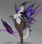 anthro areola big_breasts breasts female fingers fur genitals horn nipples nude pussy scales simple_background solo tail thick_thighs white_body wings khemmmis capcom monster_hunter mythology dragon estrellian mythological_creature mythological_scalie scalie absurd_res hi_res