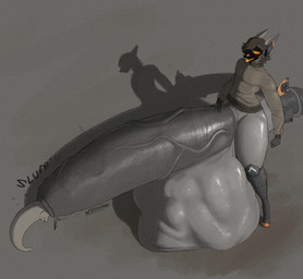 almost_fully_inside ambiguous_gender ambiguous_prey anthro anthro_pred ball_bulge balls balls_on_ground big_balls big_penis bodily_fluids bottomless bottomless_anthro bottomless_male clothed clothing cock_vore erection fin foreskin genital_fluids genitals glistening glistening_balls glistening_genitalia glistening_penis hand_on_own_penis hand_on_penis high-angle_view huge_balls huge_penis humanoid_genitalia humanoid_penis hyper hyper_balls hyper_genitalia hyper_penis machine male male_anthro male_pred mass_vore motion_lines multiple_prey open_mouth penile penis scrotum_flap shadow shark_tail shirt simple_background solo sound_effects squirming struggling struggling_prey sweater tail tail_fin tongue tongue_out topwear turtleneck vein veiny_penis visor vore ace0t0nic ethan_(humbug) aquatic fish hybrid protogen shark absurd_res digital_drawing_(artwork) digital_media_(artwork) hi_res