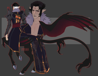 armor bat_wings black_hair clothed clothing fangs gold_(metal) hair hooves long_tail male membrane_(anatomy) membranous_wings quad sash simple_background solo tail teeth wings smooshkin european_mythology greek_mythology mythology centaur equid equid_taur equine equine_taur horse horse_taur humanoid_taur hybrid mammal mammal_taur taur vampire digital_media_(artwork)