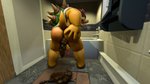 anthro bathroom bathtub big_butt butt feces genitals hand_on_butt male nude penis pooping pooping_on_floor scatplay solo poverizer mario_bros nintendo bowser koopa scalie 16:9 3d_(artwork) digital_media_(artwork) source_filmmaker_(artwork) widescreen