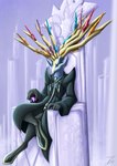 5_fingers anthro anthrofied antlers chair cloak clothing cosplay crossed_legs fingers furniture horn male pokemorph solo throne james_corck disney kingdom_hearts nintendo pokemon square_enix generation_6_pokemon legendary_pokemon pokemon_(species) xerneas 2021 crossover hi_res