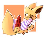 animal_genitalia animal_penis balls canine_genitalia canine_penis clothing erection feral genitals knot legwear male penis solo stockings noodletheartist nintendo pokemon noodle_the_jolteon eeveelution generation_1_pokemon jolteon pokemon_(species) hi_res