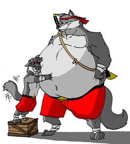 anthro belly belly_hug belly_rub clothed clothing duo hug male melee_weapon obese overweight sword tail tail_motion tailwag topless weapon young young_anthro hectorthewolf canid canine canis mammal wolf digital_media_(artwork) source_request father_(lore) father_and_child_(lore) father_and_son_(lore) parent_(lore) parent_and_child_(lore) parent_and_son_(lore) son_(lore)