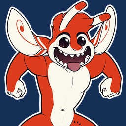 antennae_(anatomy) anthro athletic athletic_anthro athletic_male biped brown_eyes crouching dipstick_antennae emanata eyebrows featureless_chest fur gloves_(marking) male markings multicolored_antennae multicolored_body multicolored_fur navel nude open_mouth open_smile outline pawpads pink_nose pink_pawpads pink_tongue red_body red_fur sharp_teeth simple_background smile solo teeth telegram_sticker tongue tongue_out transparent_background two_tone_body two_tone_fur white_body white_fur white_outline shiuk disney lilo_and_stitch fan_character ferlo alien experiment_(lilo_and_stitch) 1:1 alpha_channel digital_drawing_(artwork) digital_media_(artwork) flat_colors