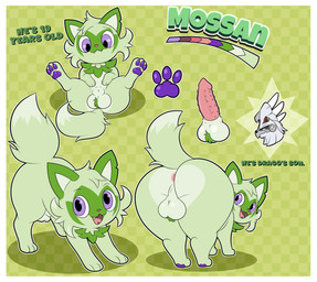 age_difference animal_genitalia animal_penis anus backsack ball_tuft balls big_butt butt erection feline_genitalia feline_penis feral fully_sheathed fur genitals green_body green_fur heart_(marking) huge_butt looking_at_viewer looking_back male male/male markings nude open_mouth pawpads penile_spines penis piercing presenting presenting_anus presenting_balls presenting_hindquarters purple_eyes purple_pawpads rear_view sharp_teeth sheath simple_background solo spikes spikes_(anatomy) spread_legs spreading tail teeth text thick_thighs tongue tongue_piercing tuft wide_hips woofington_gator nintendo pokemon drago_tempest_(woofington_gator) mossan_tempest_(woofington_gator) chimera felid feline generation_7_pokemon generation_9_pokemon legendary_pokemon mammal pokemon_(species) silvally sprigatito absurd_res digital_media_(artwork) english_text hi_res model_sheet father_(lore) father_and_child_(lore) father_and_son_(lore) parent_(lore) parent_and_child_(lore) parent_and_son_(lore) son_(lore)